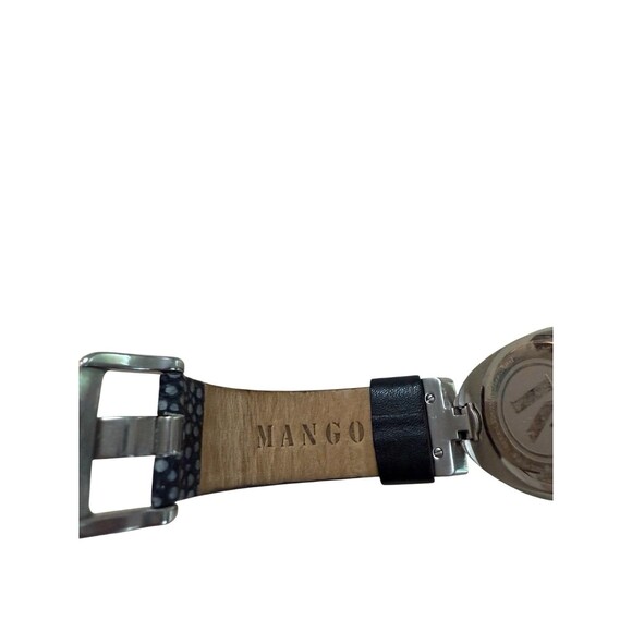 Mango Watch Oval Case Pebbled Leather Band - Picture 4 of 5